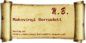 Makovinyi Bernadett névjegykártya