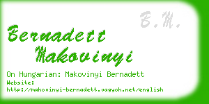 bernadett makovinyi business card